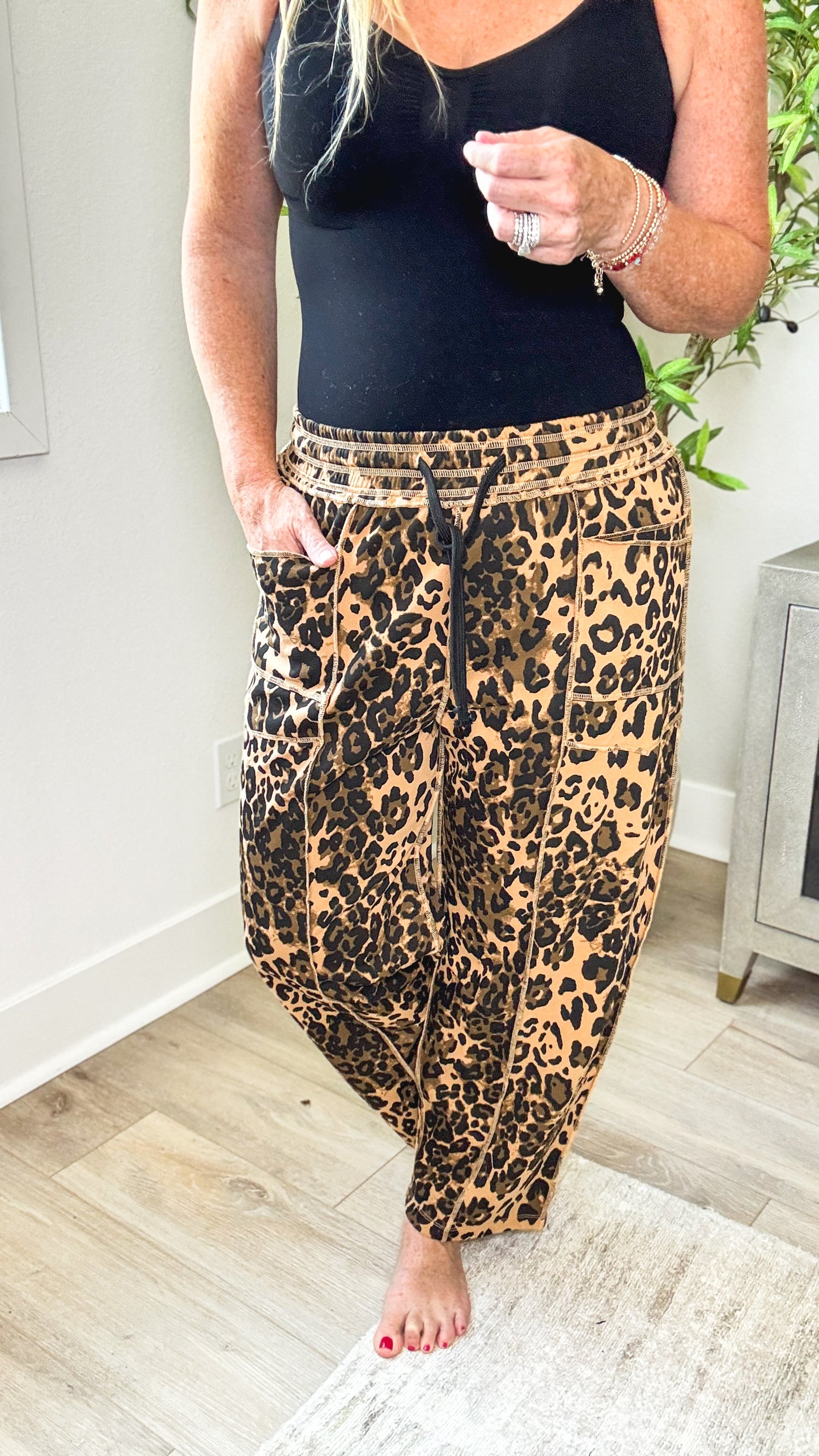 Untamed Leopard Barrel Pants