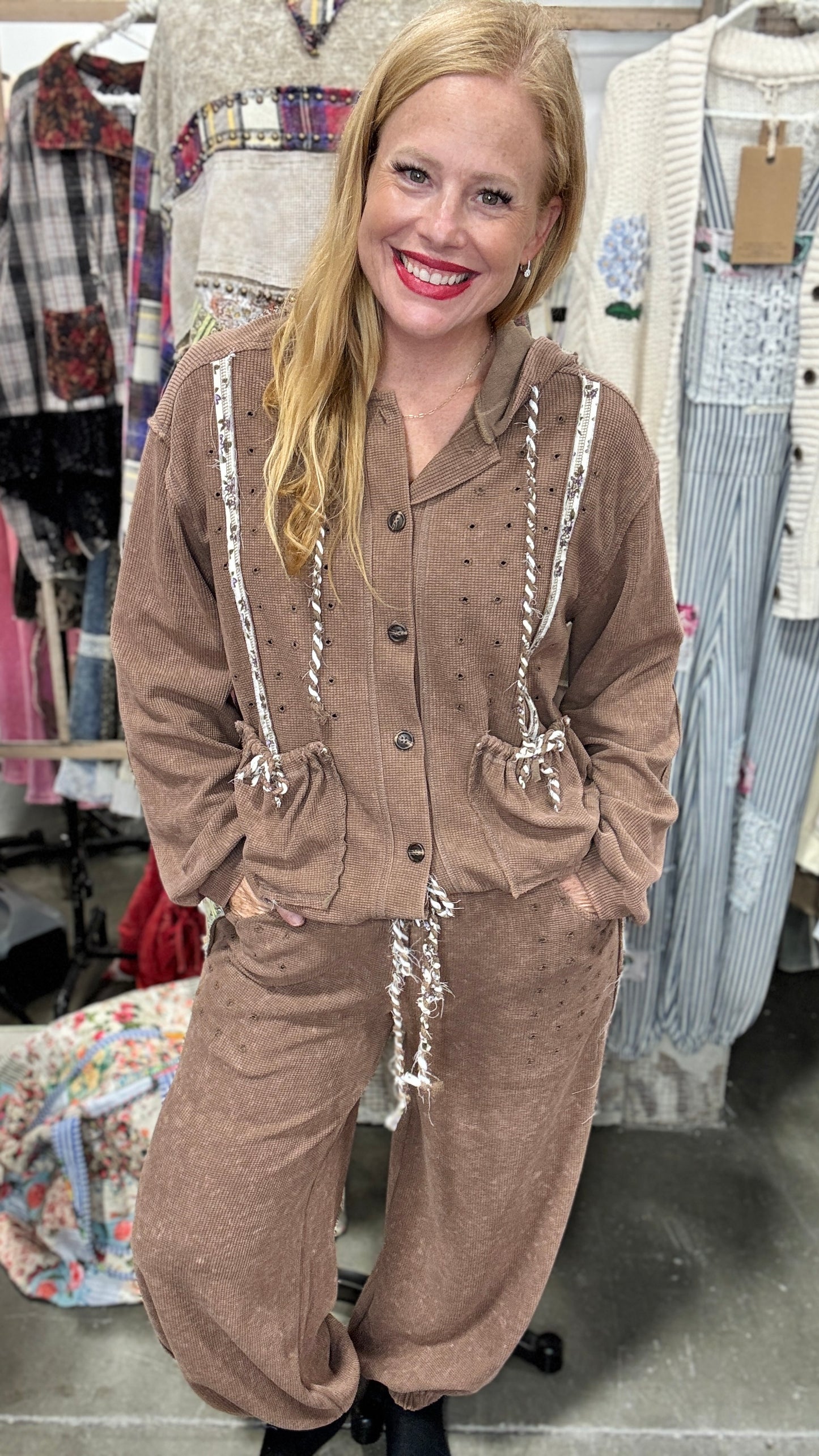Chocolate Dreams Button Up & Jogger