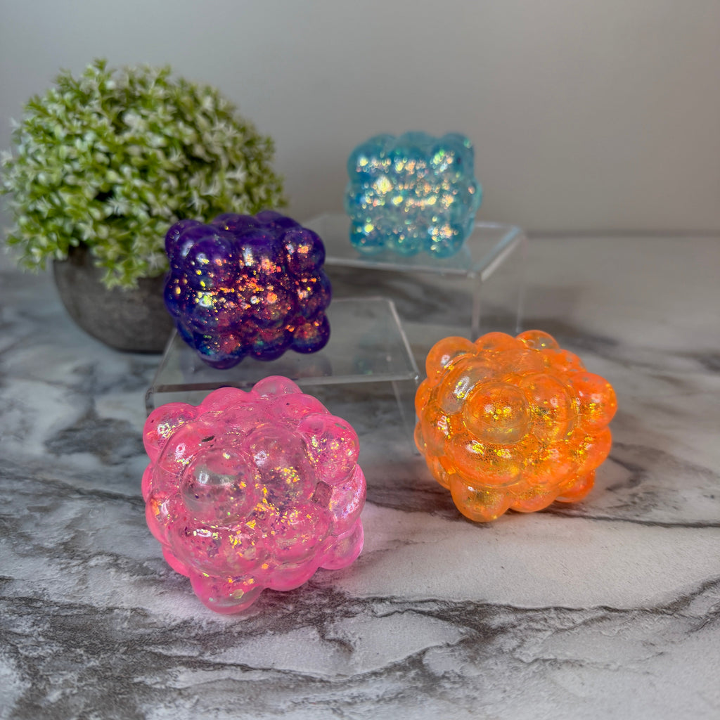 Squishy Toy - Smooth Nine Cube, Glitter - PREORDER