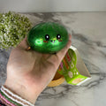 Squishy Toy - Viral Dumpling, Green Glitter + Water Beads