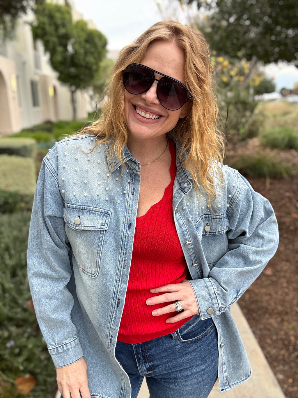 Leave a Little Sparkle Denim Jacket