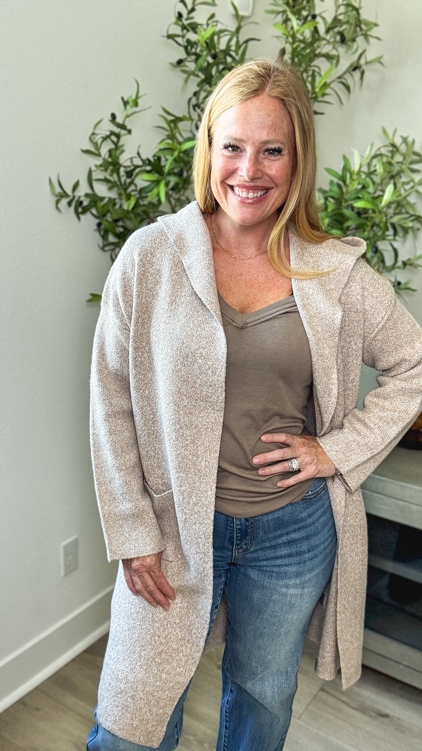 Autumn Mornings Hooded Knit Cardigan
