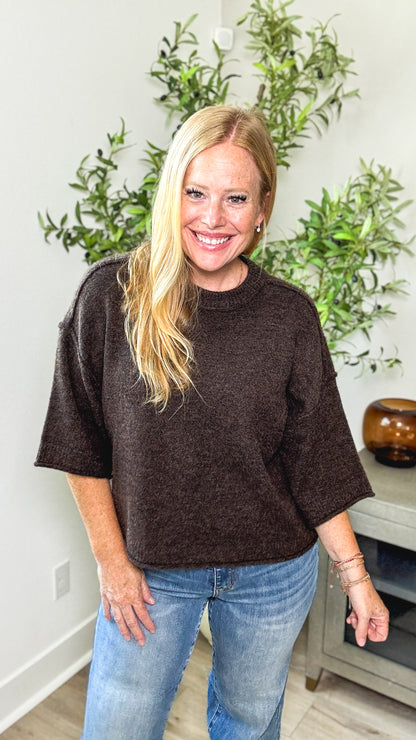 The Chocolate Edit 3/4 Sleeve Sweater