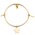 Celestial - Gold Filled Charmed Stretch Bangle