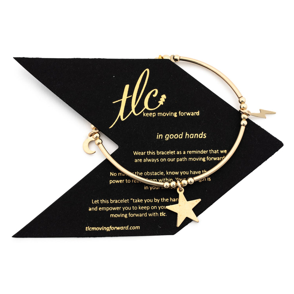 Celestial - Gold Filled Charmed Stretch Bangle