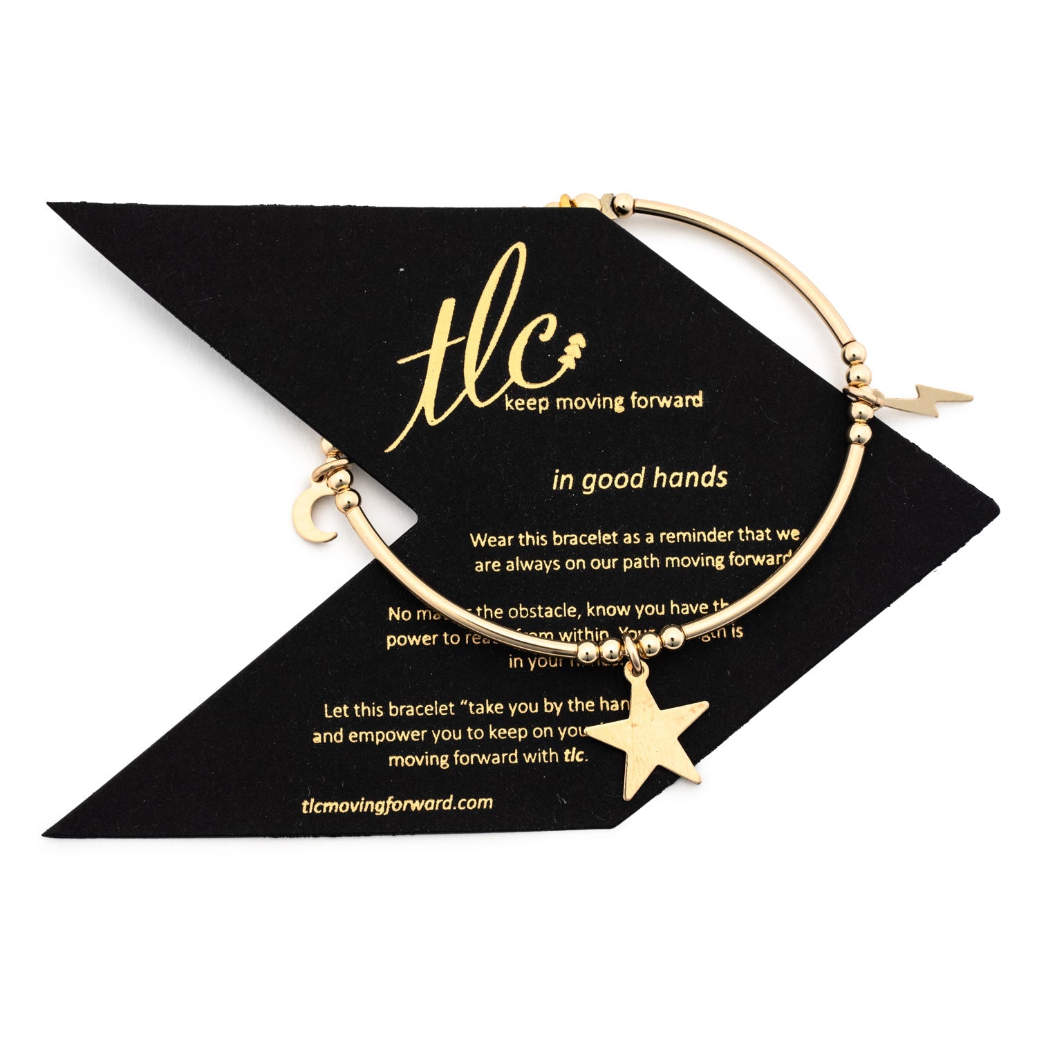 Celestial - Gold Filled Charmed Stretch Bangle