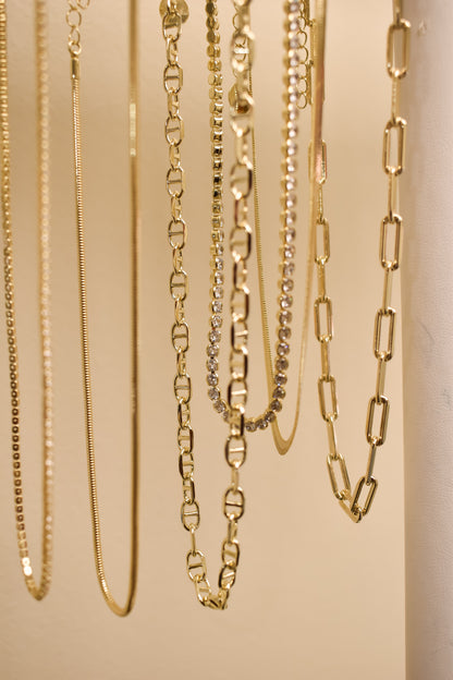 Sophia Snake Chain Necklace - (Threader Chain for Charms and Initials)
