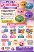 Slow Rise Dumpling Squishy Bundles | Sensory Fidget Stress Toys