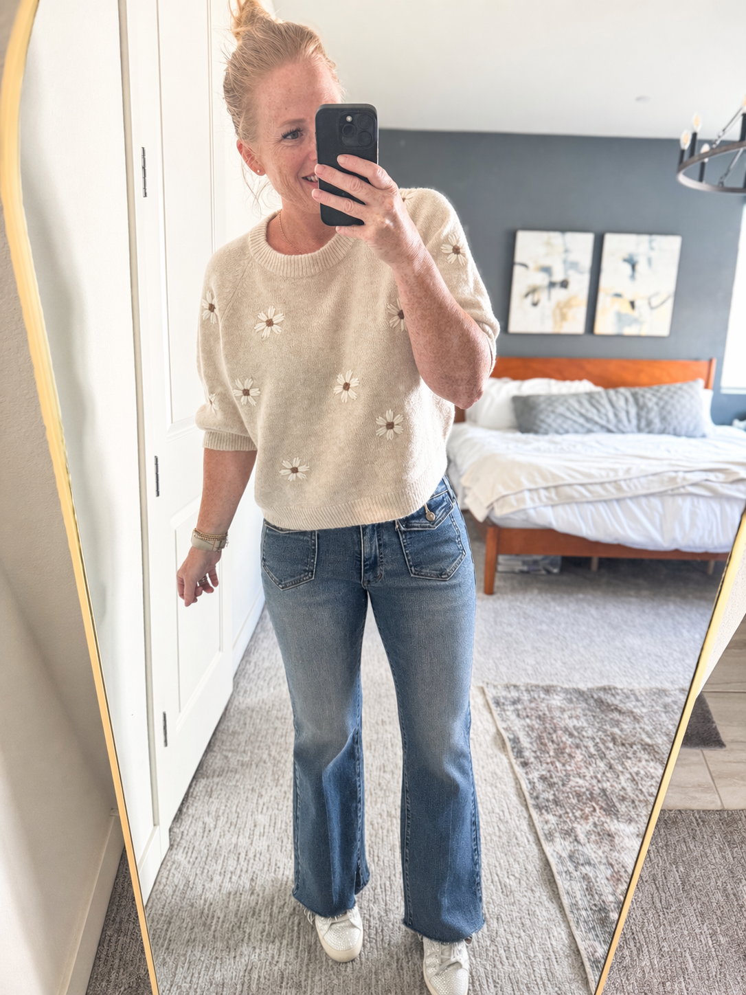 Here for the Fun Front Detail Denim