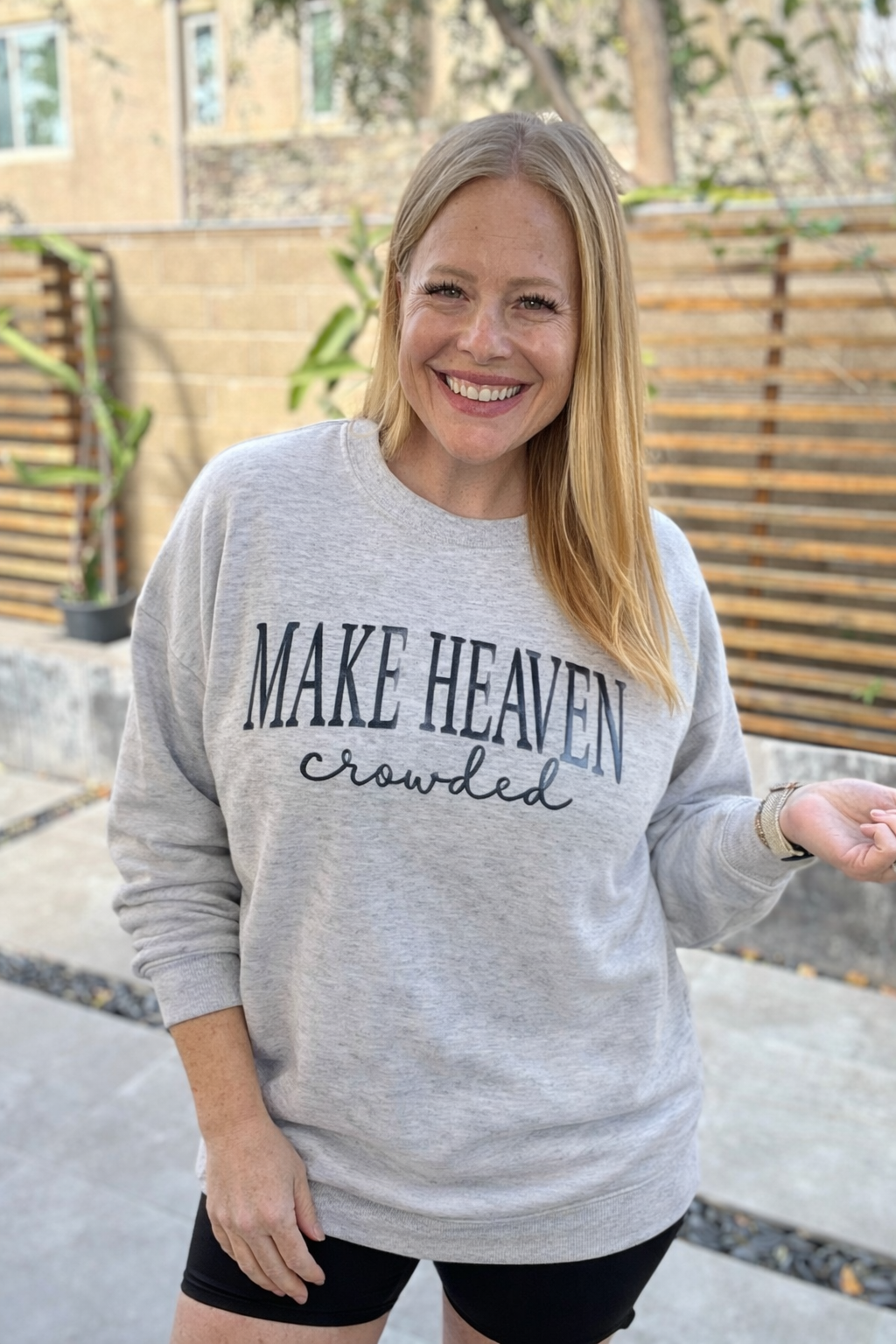 Make Heaven Crowded Embroidered Sweatshirt