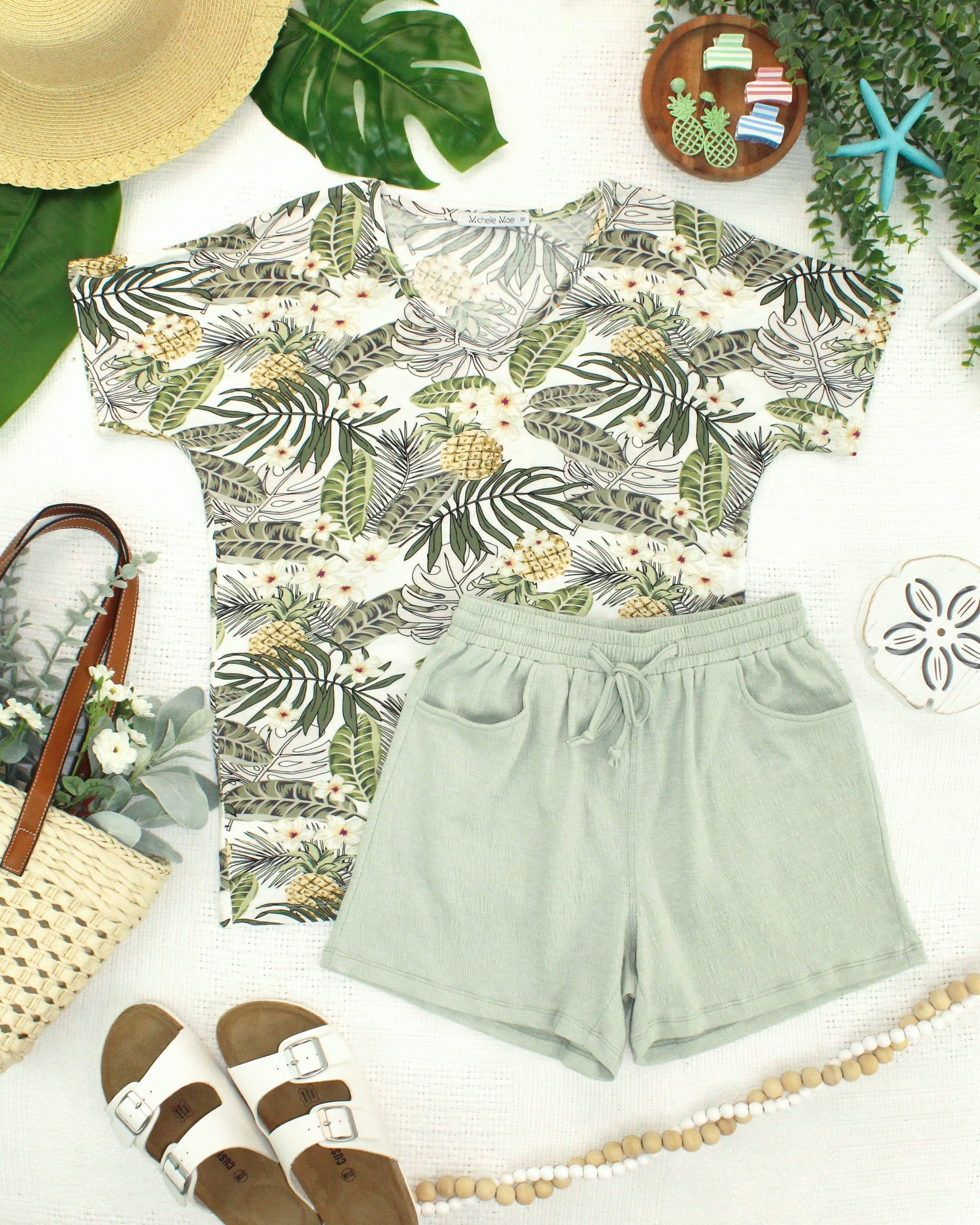Chloe Cozy Top - Pineapple Leaf