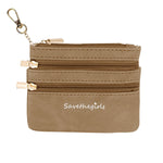 Camel - (3) Zippered Pouch (Hardware: Gold)