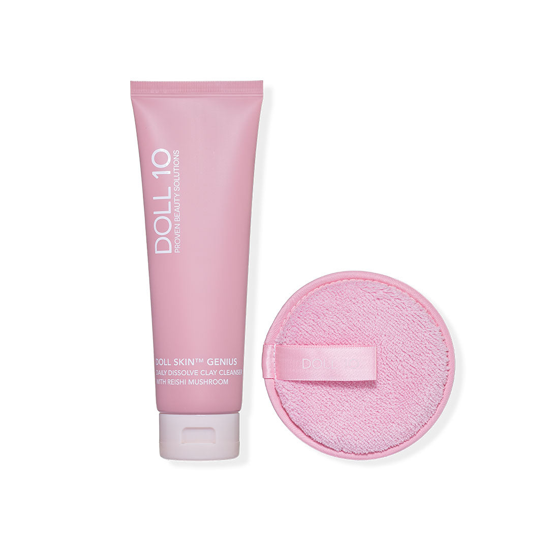 Daily Dissolve Enzyme Clay Cleanser with Reishi Mushroom with Cleansing Pad