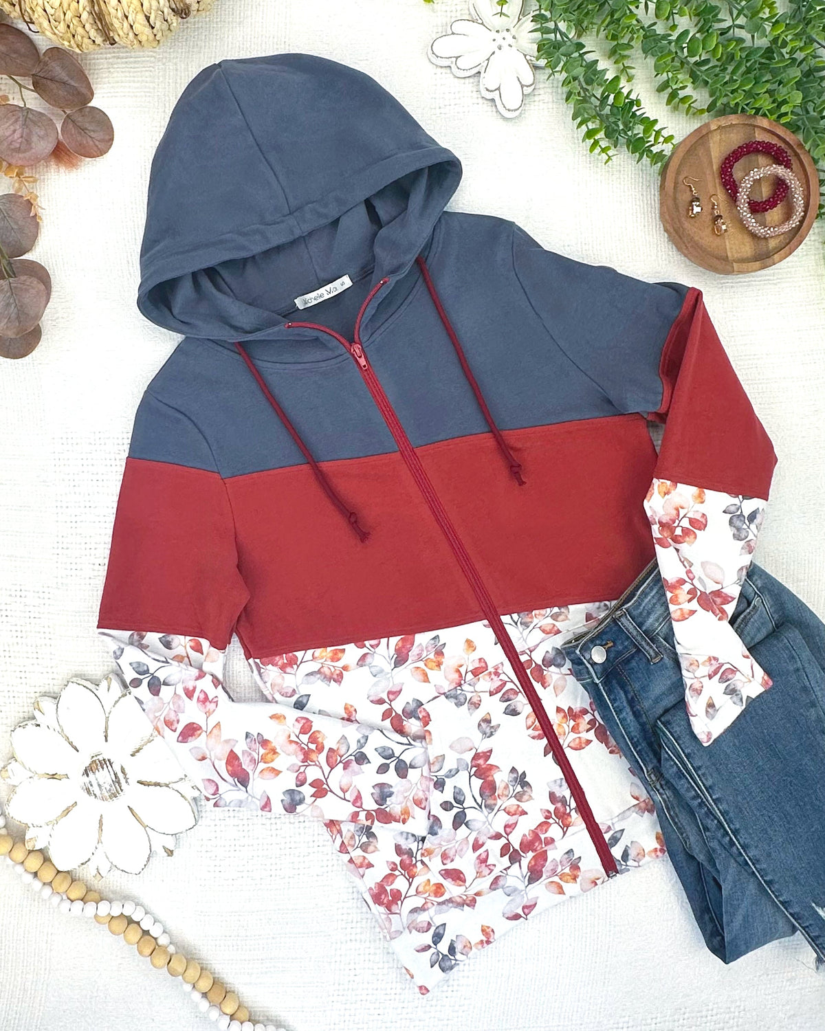 Colorblock Fullzip - Autumn Watercolor Mix