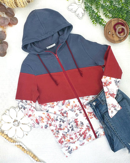 Colorblock Fullzip - Autumn Watercolor Mix