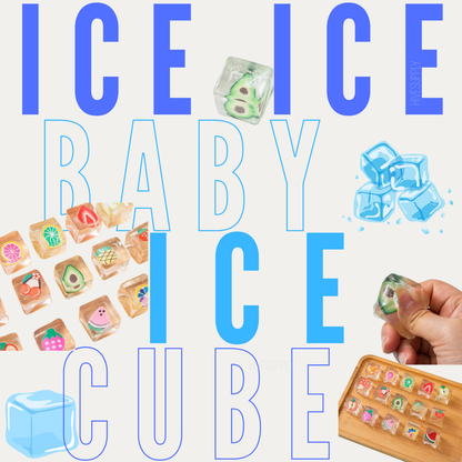 Ice Cube Squishy Toy - Clear Charm - PREORDER