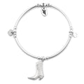 Cowgirl Glam - Sterling Silver Charmed Stretch Bangle