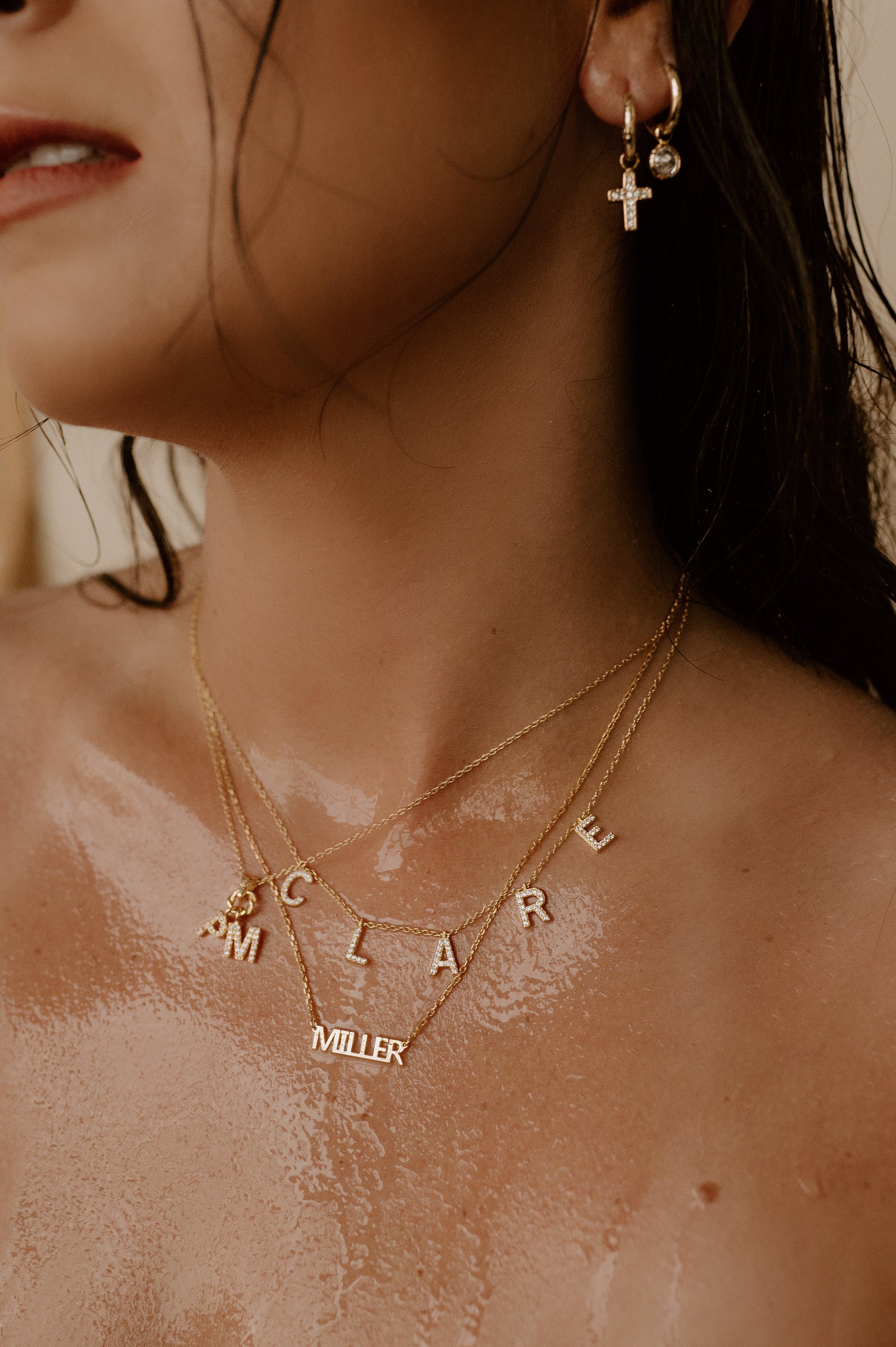Custom Cherish Multiple Name Necklace (Water Resistant)