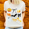 Candy Corn + Bows Soft Graphic Tee