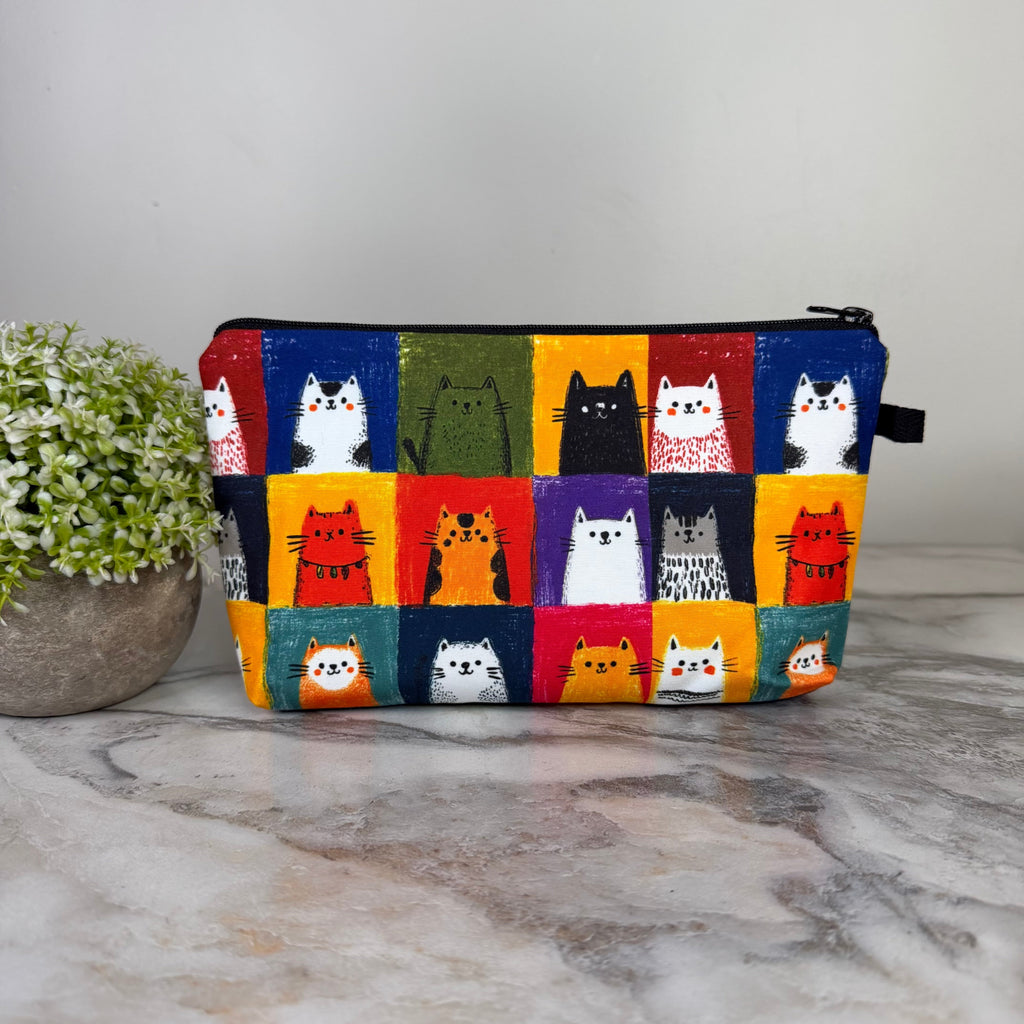 Pouch - Cat Squares