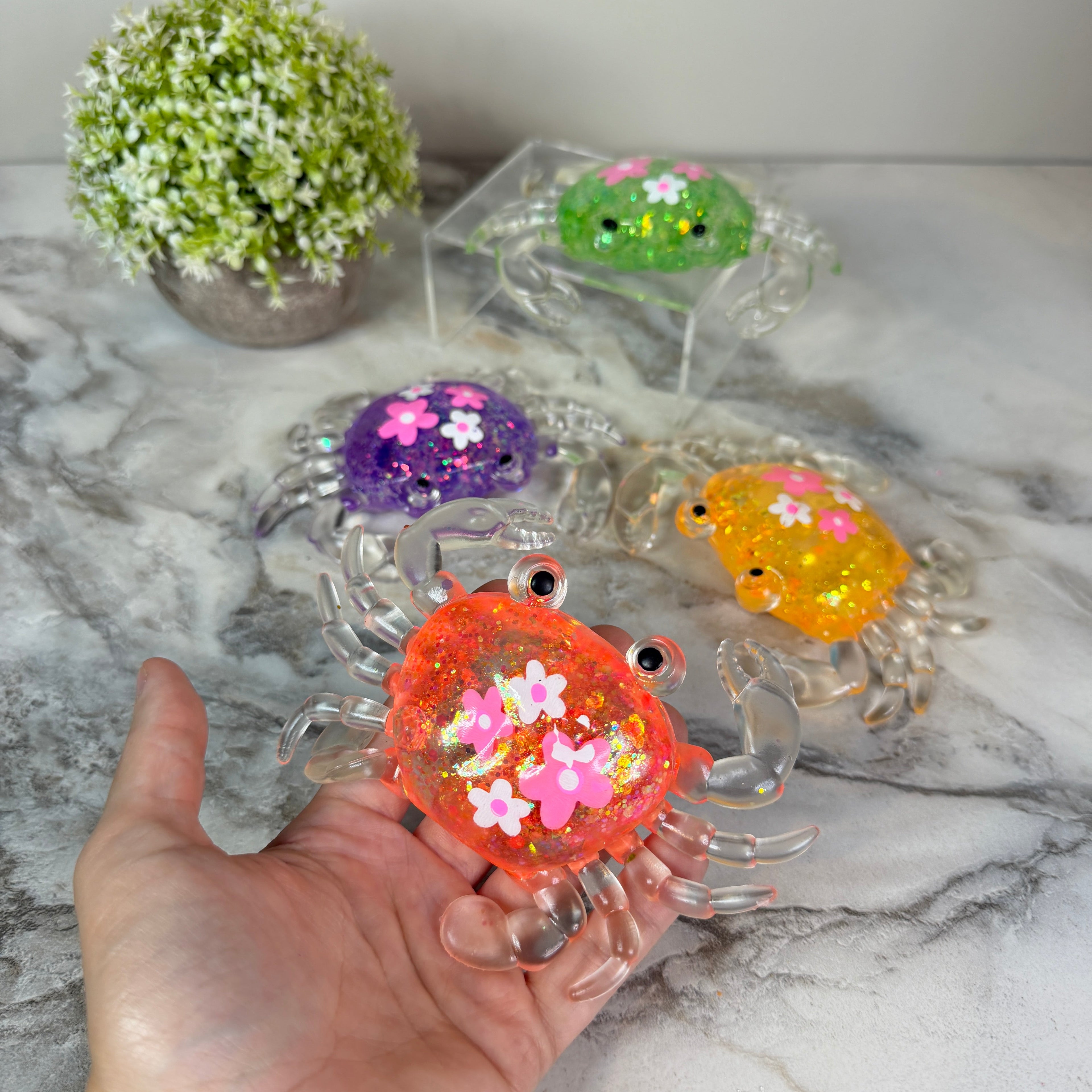 Squishy Toy - Glitter Crab