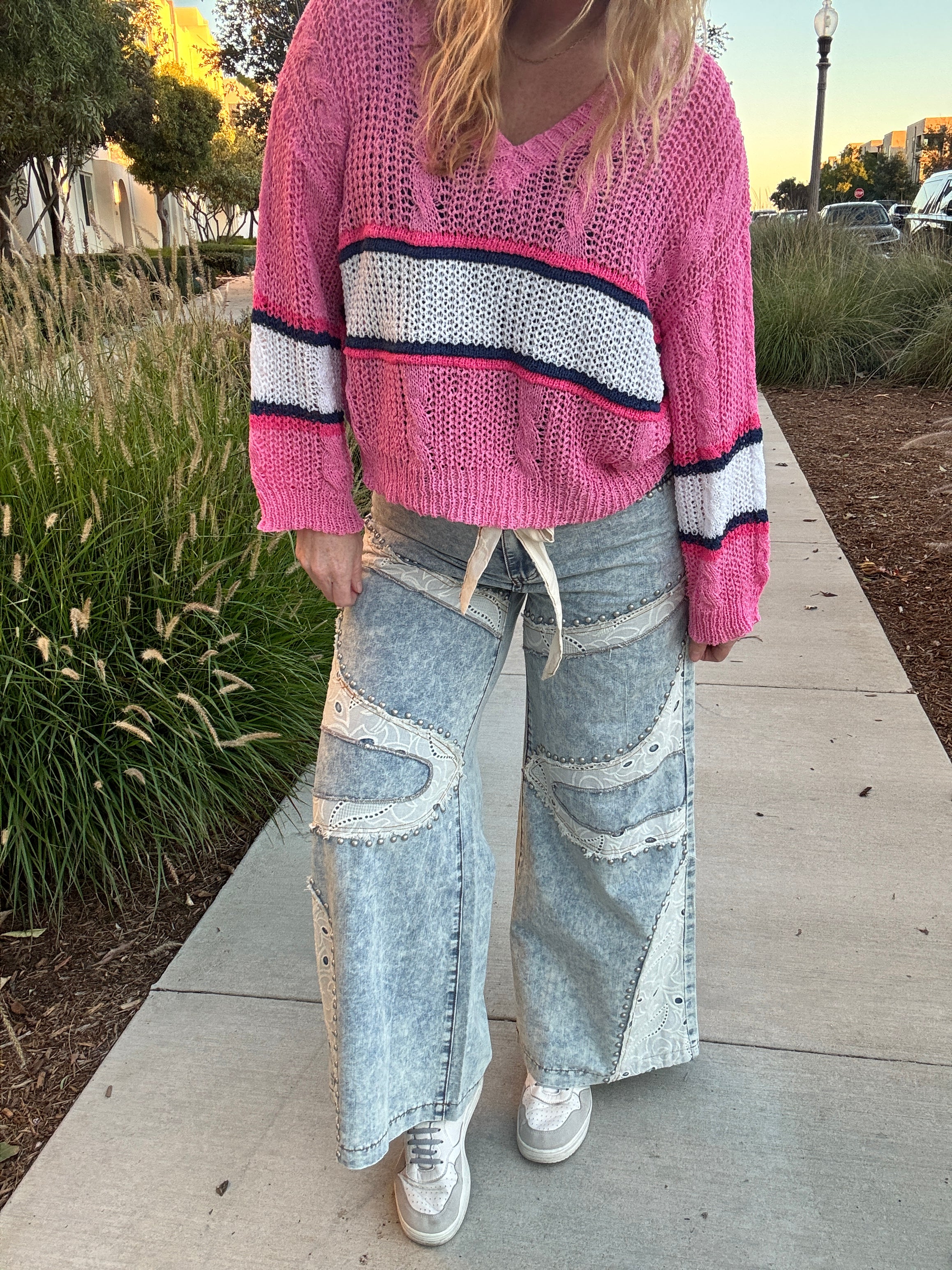 Gypsy Heart Crochet Jeans