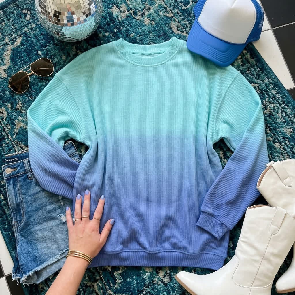 Tide Ombre Dip Dye Crewneck - PREORDER