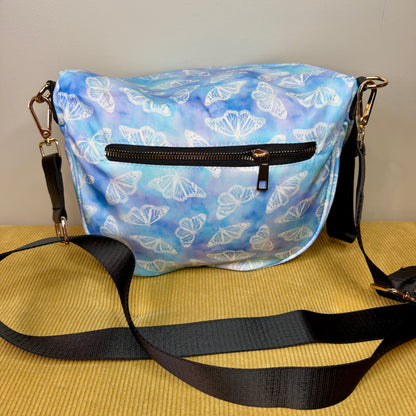 The Roni Nylon Crossbody - Butterfly Blue Purple