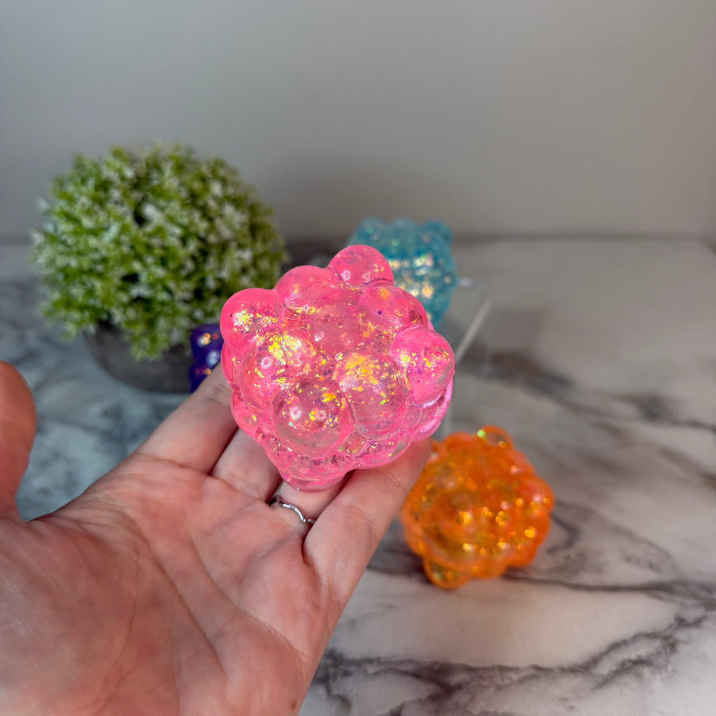 Squishy Toy - Smooth Nine Cube, Glitter - PREORDER