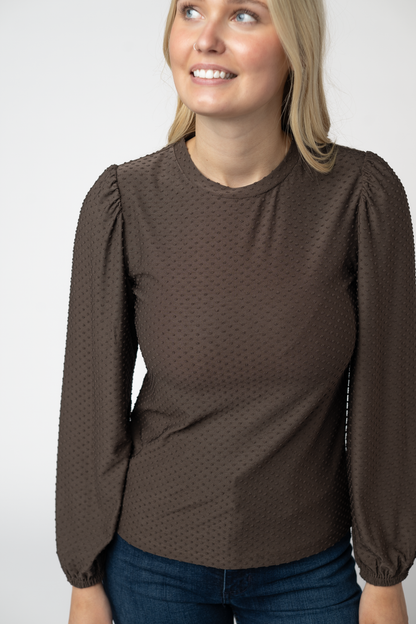 Miranda Dot Top - Brown