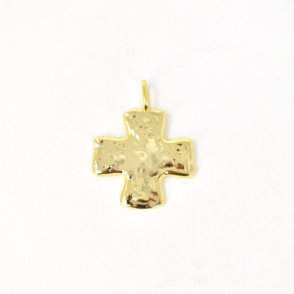 Hammered Cross Charm