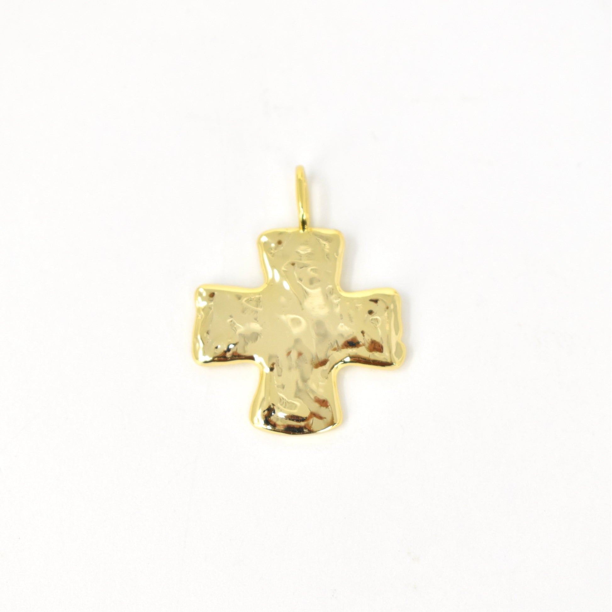 Hammered Cross Charm
