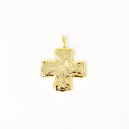 Hammered Cross Charm