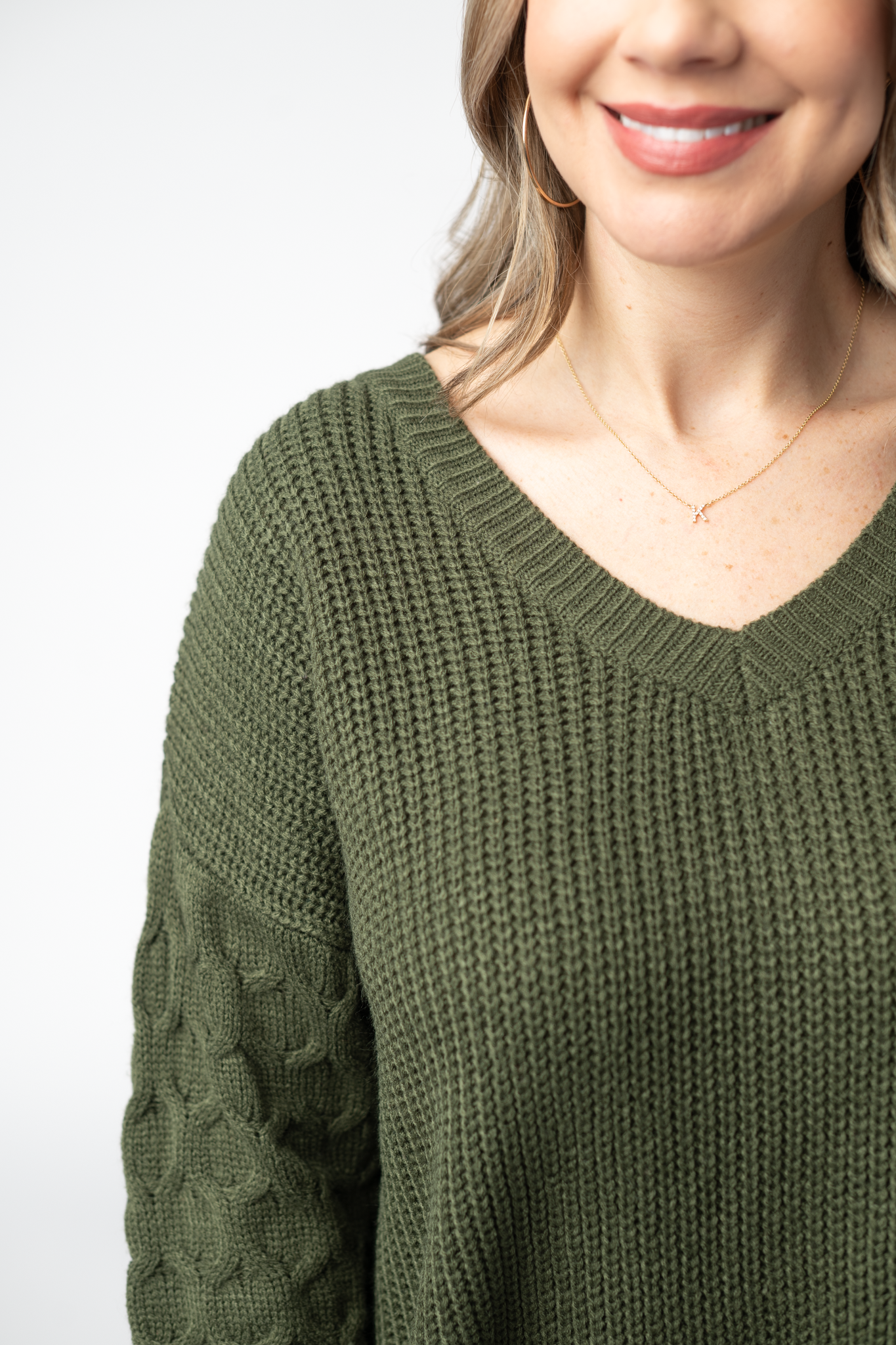Talina Textured Sweater - Olive