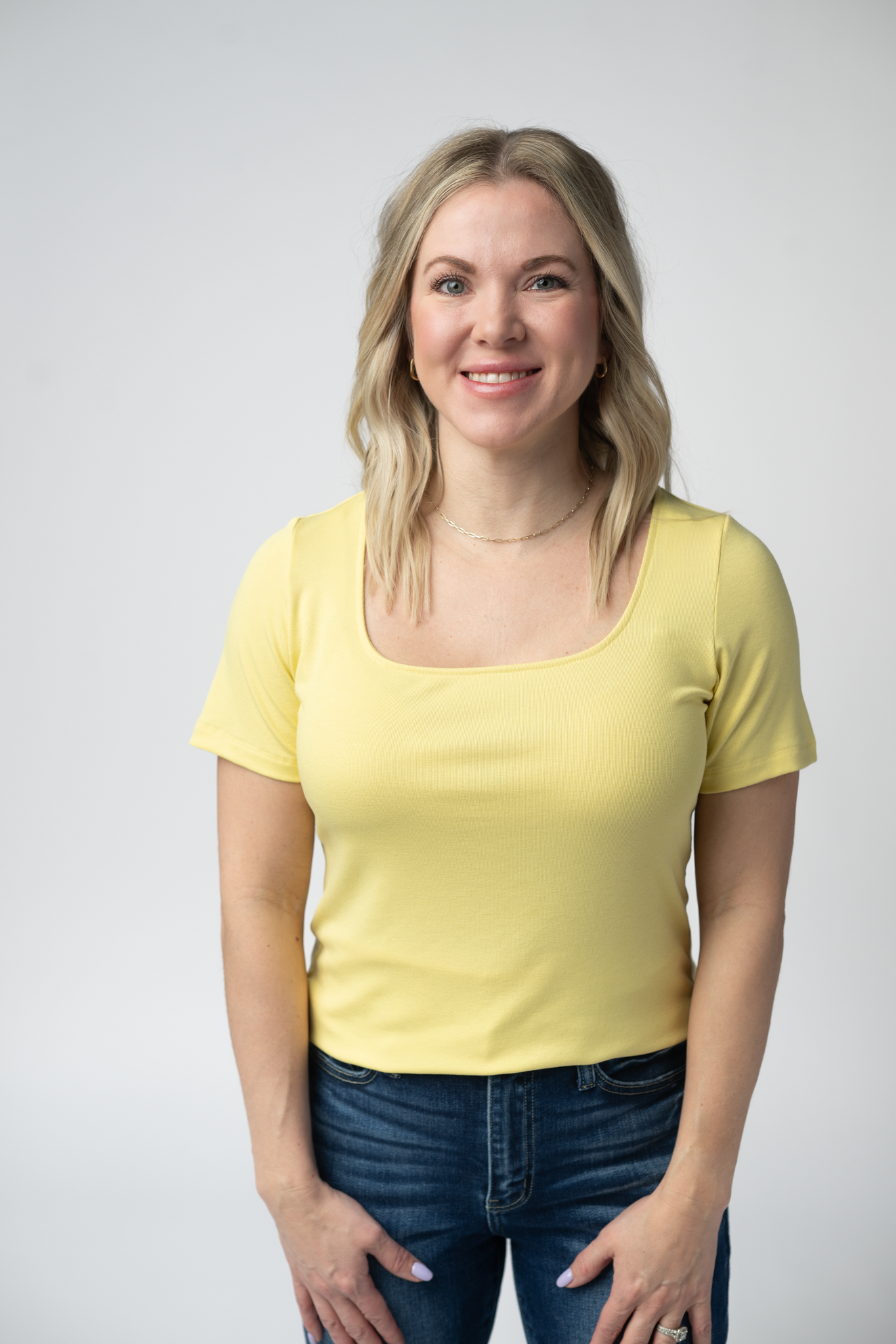 Short Sleeve Alyssa Top - Yellow
