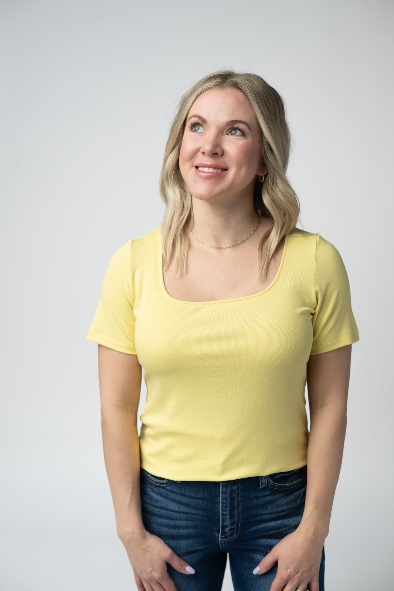 Short Sleeve Alyssa Top - Yellow