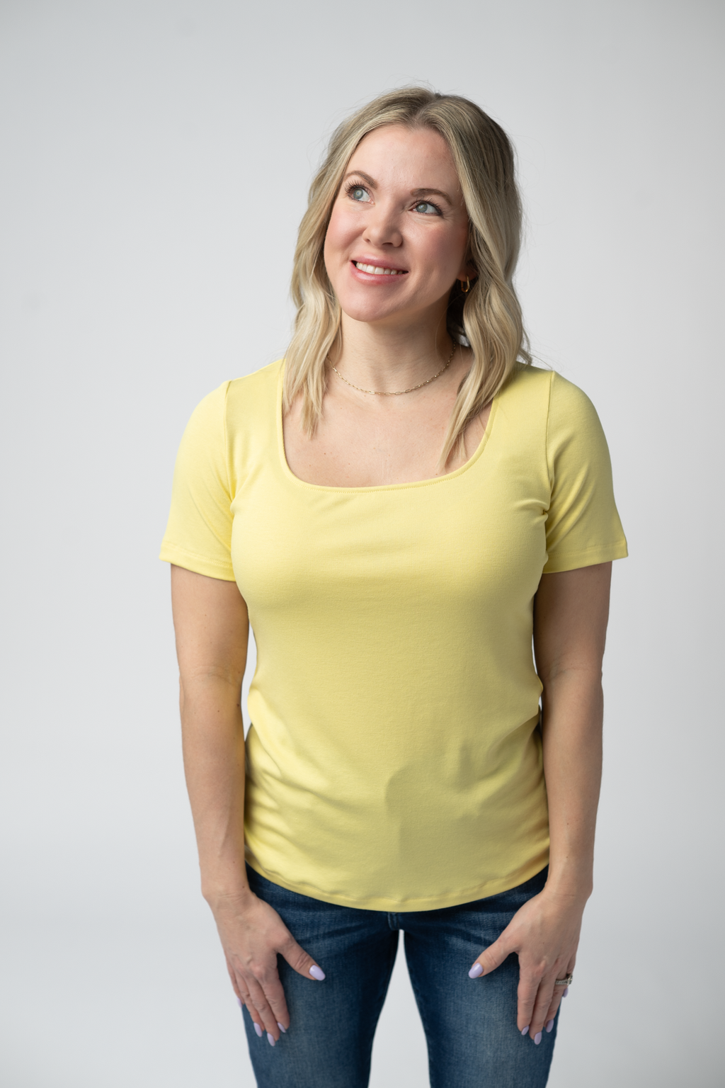Short Sleeve Alyssa Top - Yellow