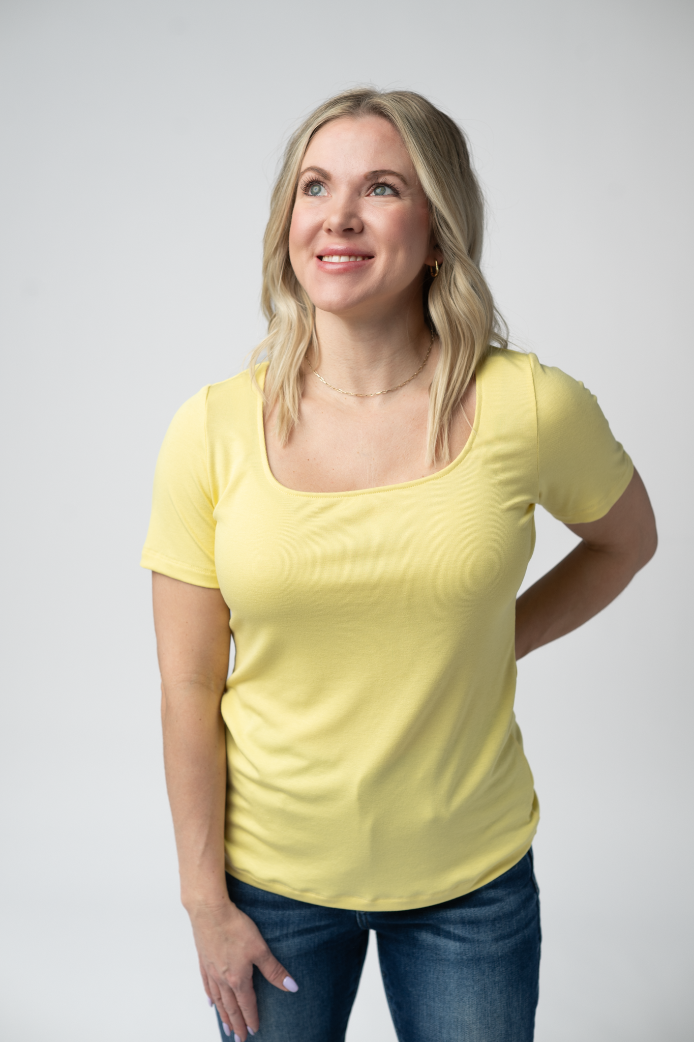 Short Sleeve Alyssa Top - Yellow