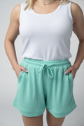 Weslie Waffle Shorts - Turquoise