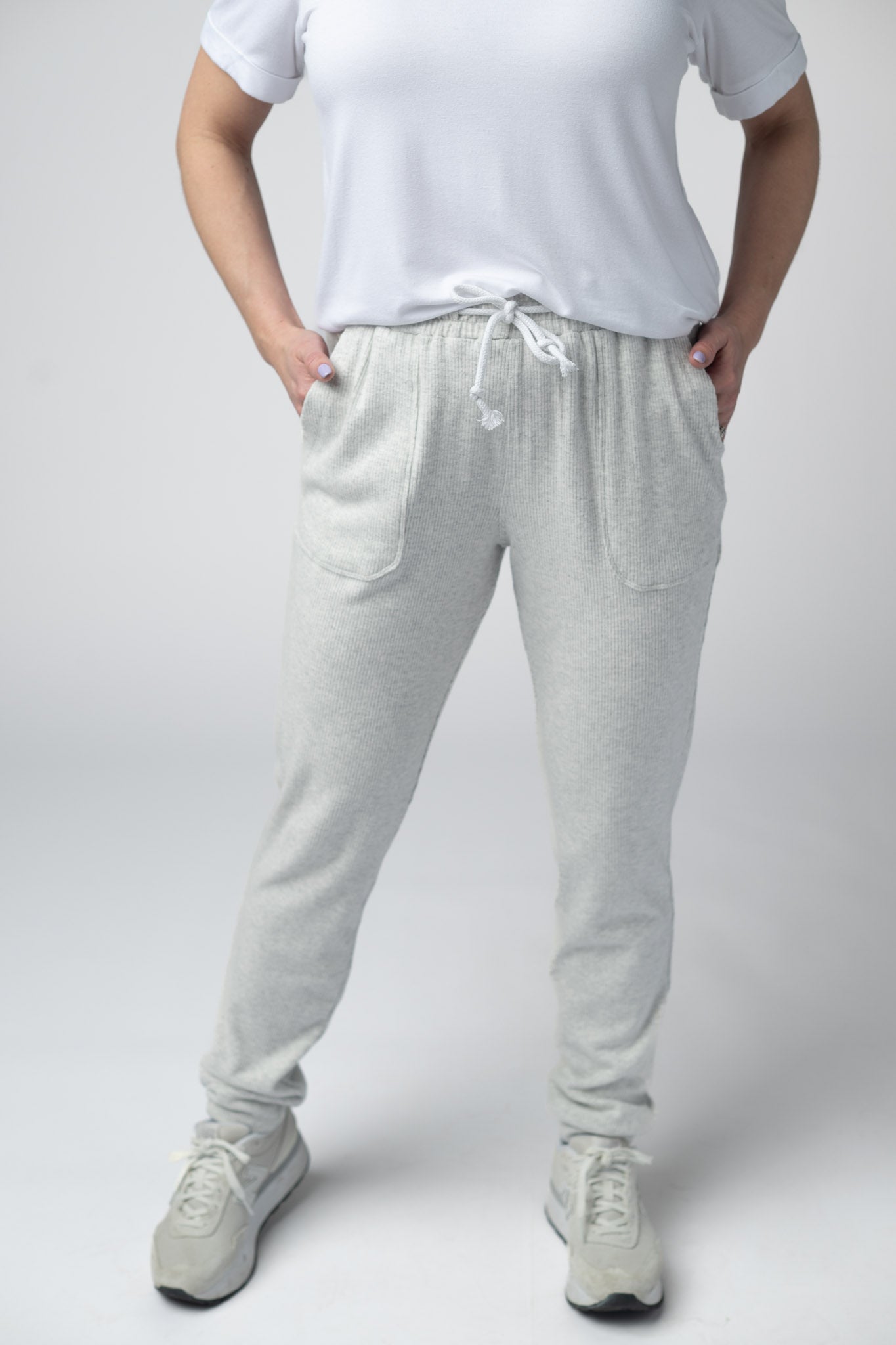 IN STOCK Corrine Joggers - Light Grey