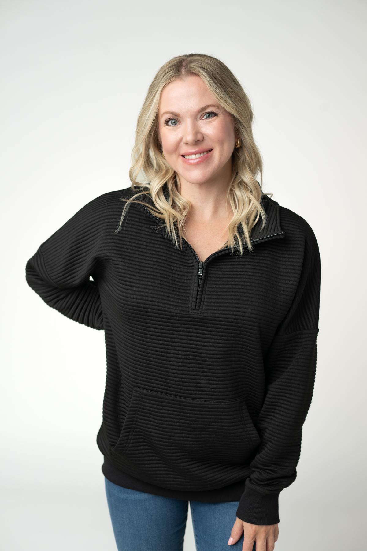 Tatum Quarter Zip - Black