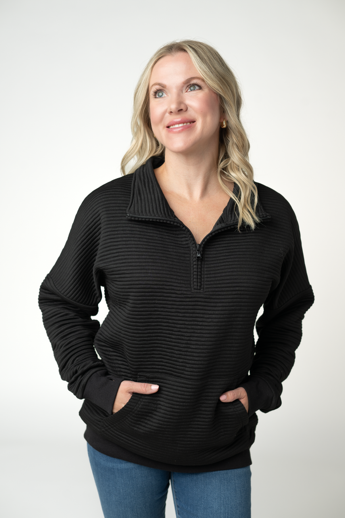 Tatum Quarter Zip - Black