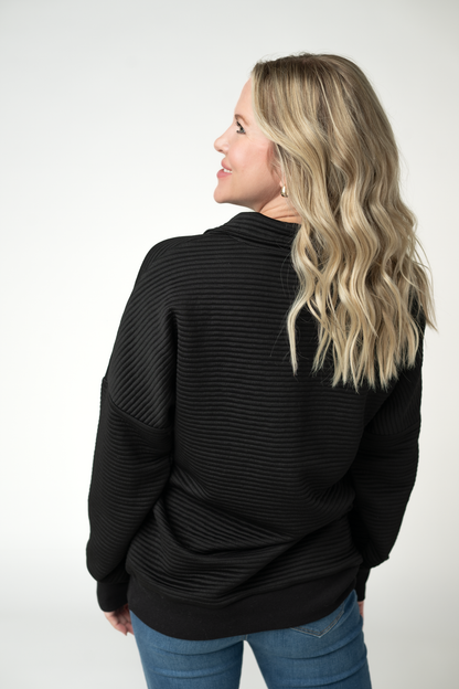 Tatum Quarter Zip - Black
