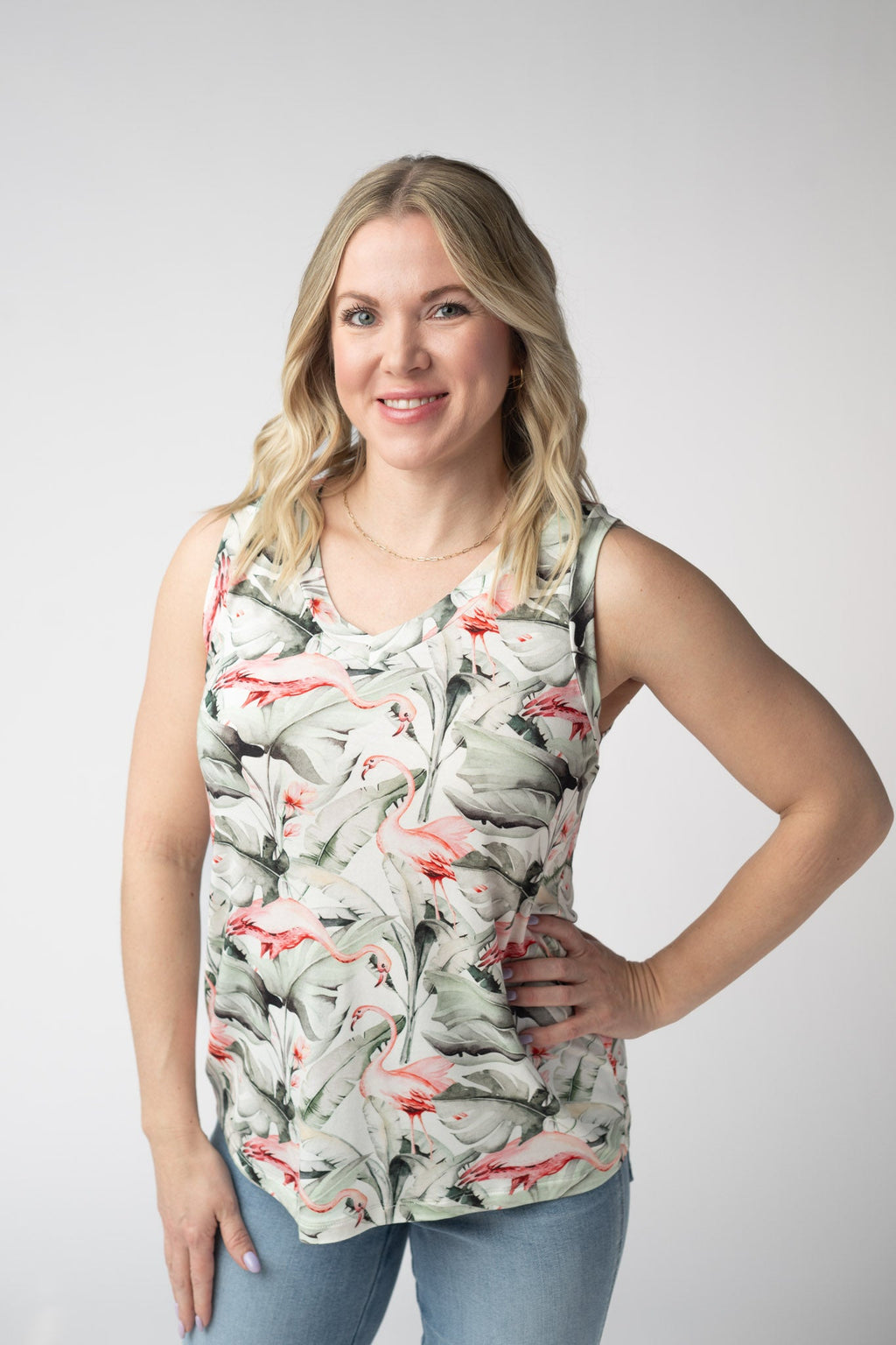 IN STOCK Noelle Tank - Flamingos