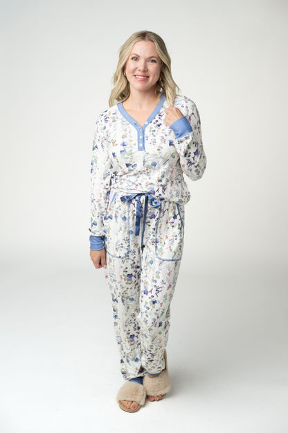 Cozy Pajama Set - Olive Meadow