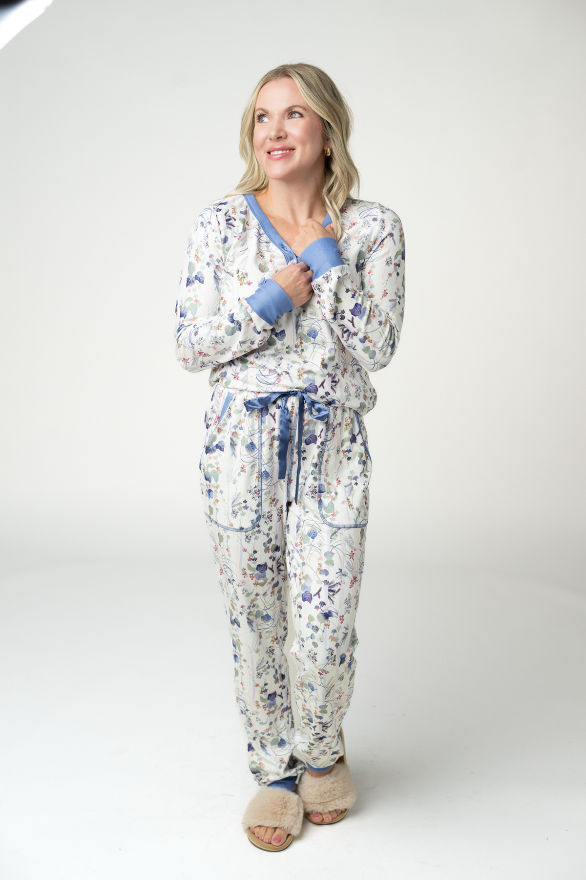 Cozy Pajama Set - Olive Meadow