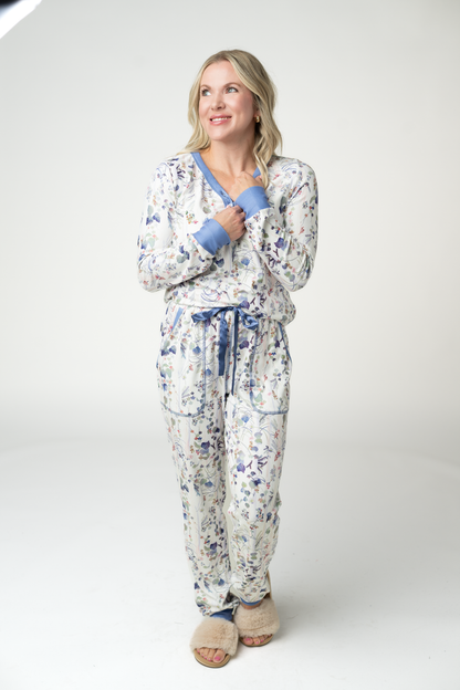Cozy Pajama Set - Olive Meadow