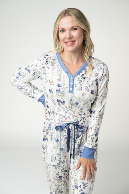 Cozy Pajama Set - Olive Meadow