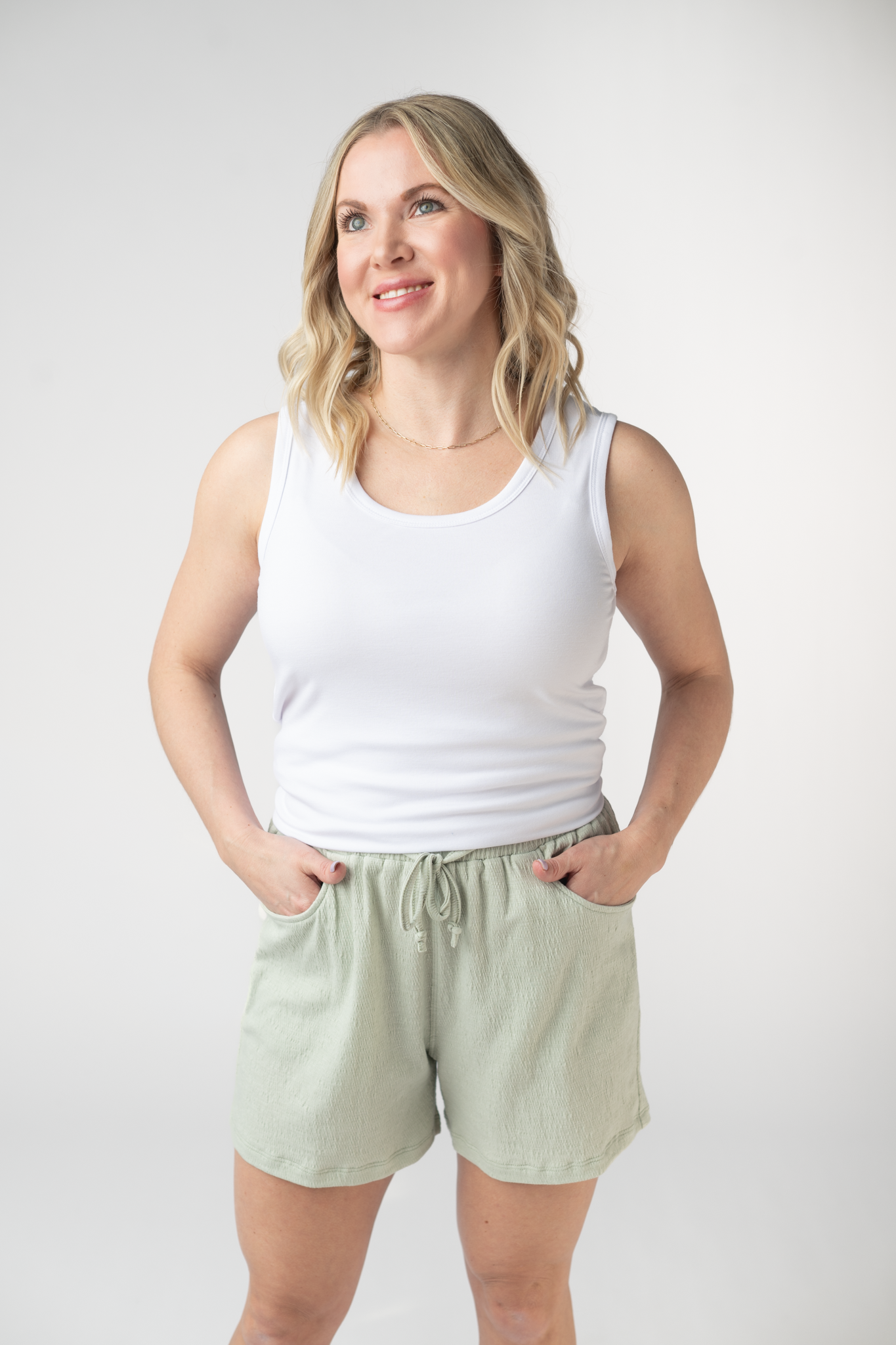IN STOCK Candice Crinkle Shorts - Light Green