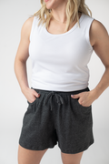 Candice Crinkle Shorts - Charcoal